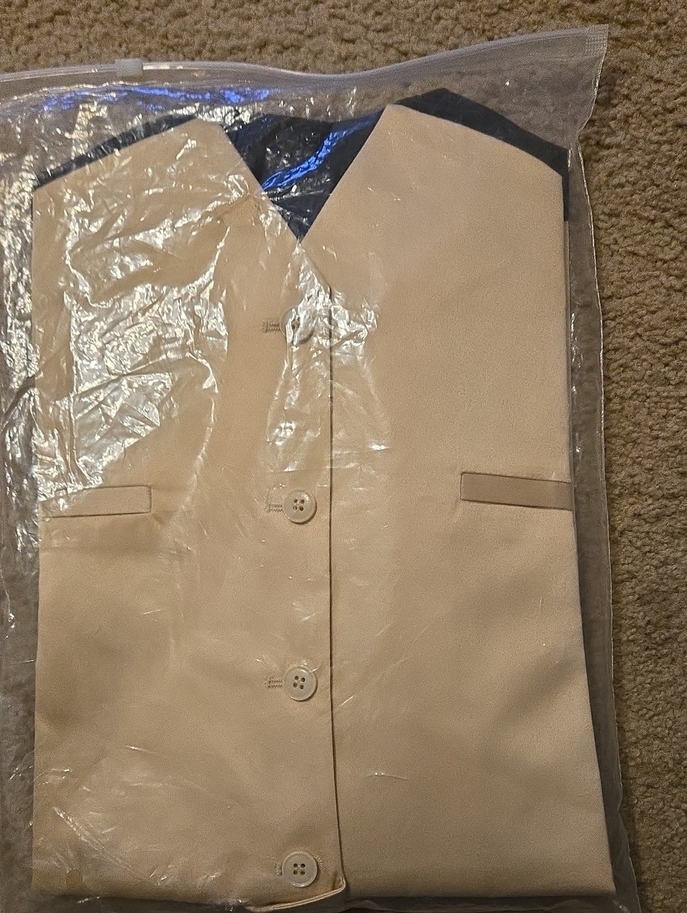 New Large Solid Color Suit Vest with Necktie Cufflinks Bow Tie Set - Picture 7 of 7